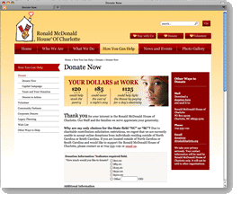 Ronald McDonald House of Charlotte, NC Site Thumbnail